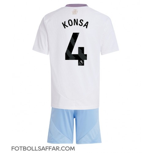 Aston Villa Ezri Konsa #4 Bortadräkt Barn 2024-25 Kortärmad (+ Korta byxor)